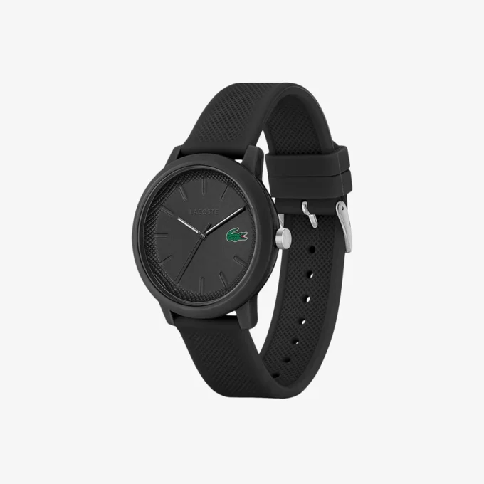 Lacoste.12.12 Uhr mit schwarzem Silikonarmband Lacoste.12.12 Uhr mit schwarzem Silikonarmband