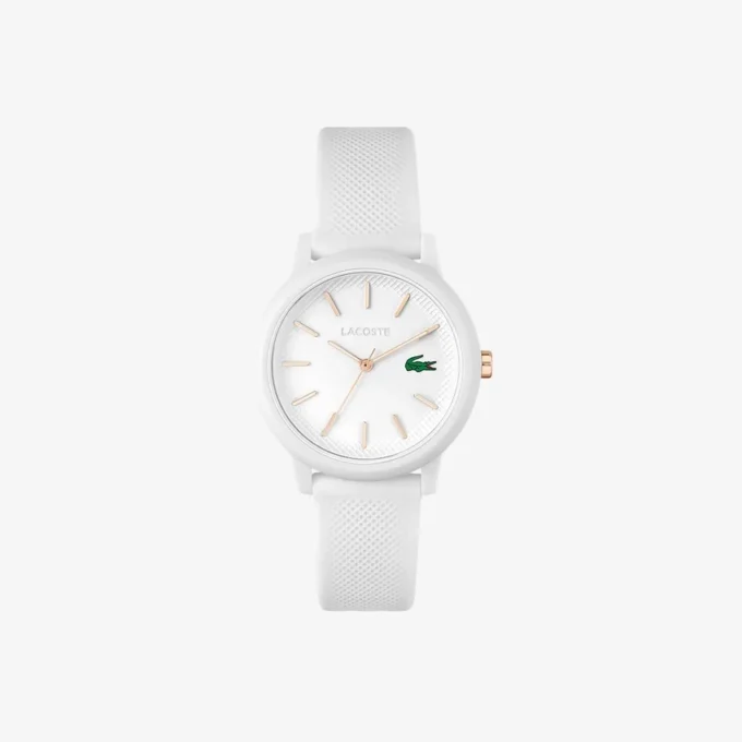 Lacoste.12.12 Uhr mit weißem Silikonarmband Lacoste.12.12 Uhr mit weißem Silikonarmband