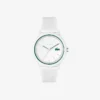 Lacoste.12.12 Uhr mit weißem Silikonarmband Lacoste.12.12 Uhr mit weißem Silikonarmband