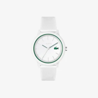 Lacoste.12.12 Uhr mit weißem Silikonarmband Lacoste.12.12 Uhr mit weißem Silikonarmband