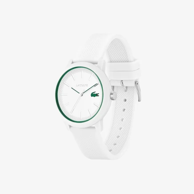 Lacoste.12.12 Uhr mit weißem Silikonarmband Lacoste.12.12 Uhr mit weißem Silikonarmband