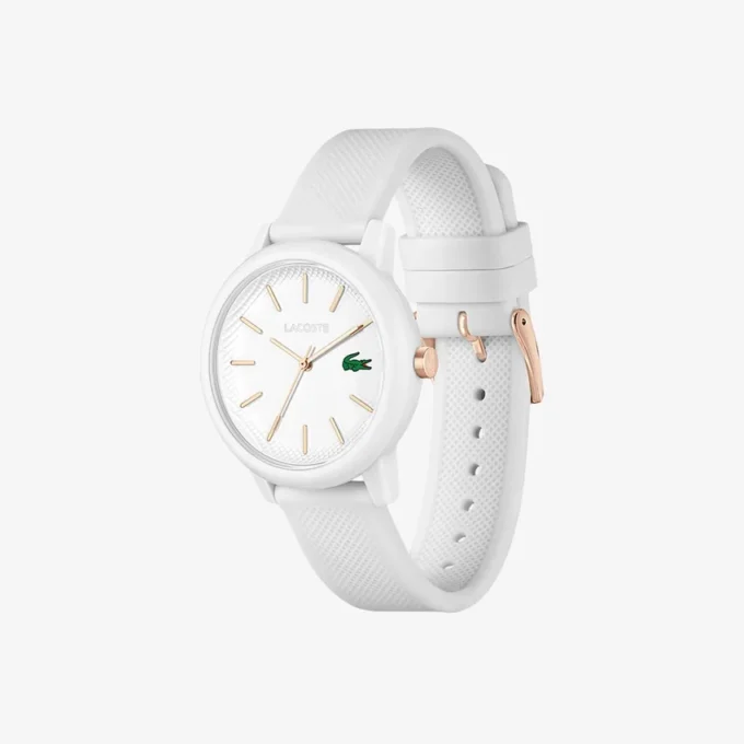 Lacoste.12.12 Uhr mit weißem Silikonarmband Lacoste.12.12 Uhr mit weißem Silikonarmband