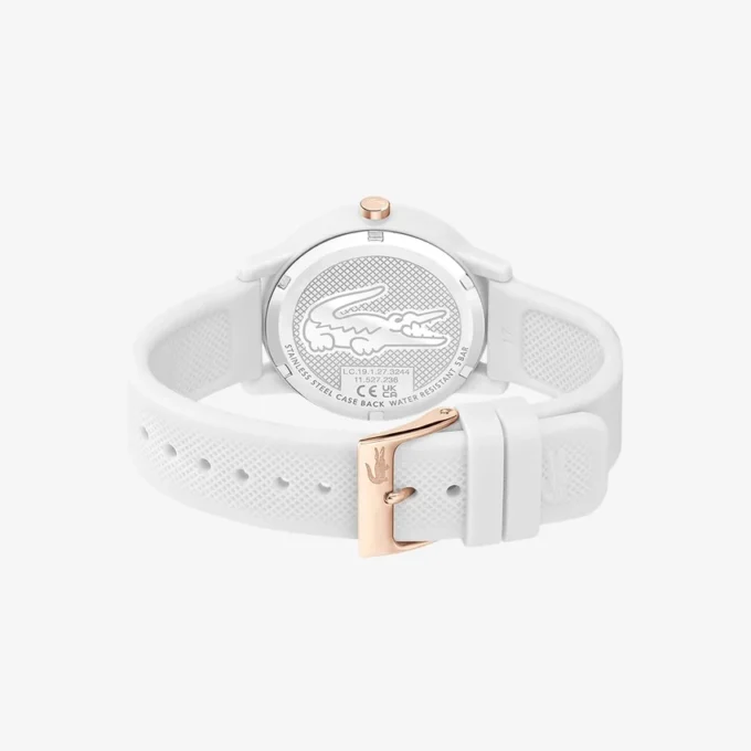 Lacoste.12.12 Uhr mit weißem Silikonarmband Lacoste.12.12 Uhr mit weißem Silikonarmband