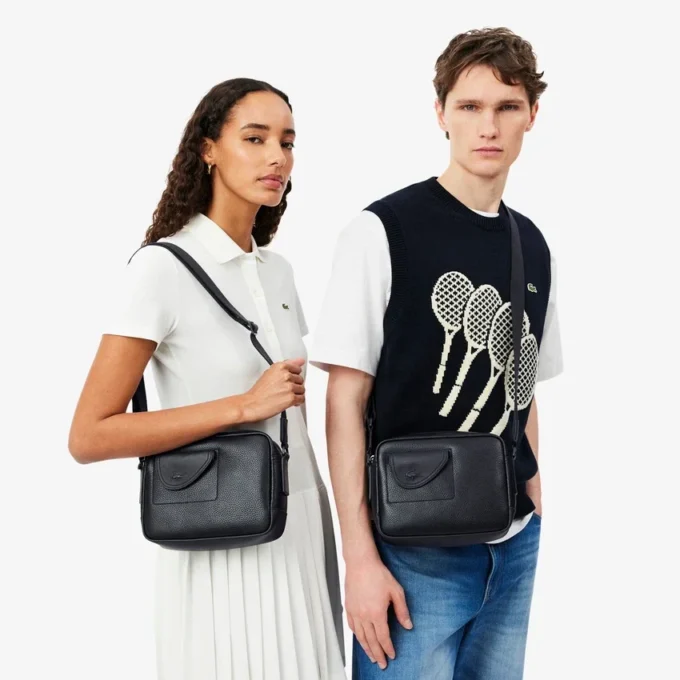 Lacoste Club Satchel aus genarbtem Leder Lacoste Club Satchel aus genarbtem Leder