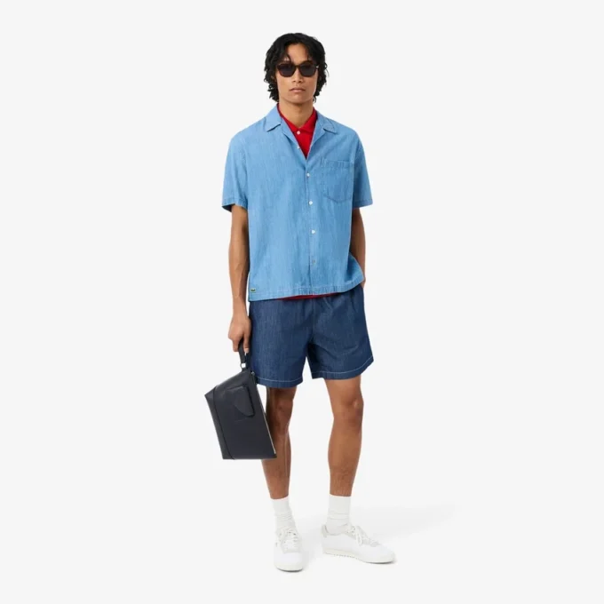 Lacoste Clutch aus genarbtem Leder Lacoste Clutch aus genarbtem Leder