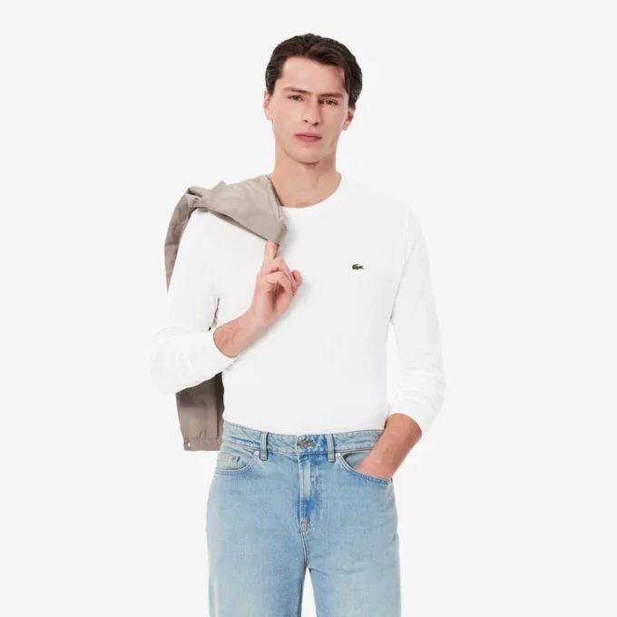 Langarm-T-Shirt aus Pima-Baumwolle für Herren Langarm-T-Shirt aus Pima-Baumwolle für Herren