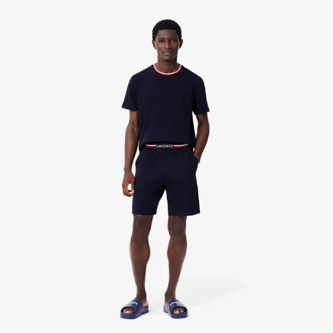 Lange Boxershorts für Herren mit gestreiftem Bund Lange Boxershorts für Herren mit gestreiftem Bund