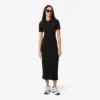 Langes Poloshirt aus gerippter Baumwolle für Damen Langes Poloshirt aus gerippter Baumwolle für Damen
