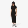 Langes Poloshirt aus gerippter Baumwolle für Damen Langes Poloshirt aus gerippter Baumwolle für Damen