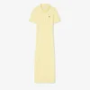 Langes Poloshirt aus gerippter Baumwolle für Damen Langes Poloshirt aus gerippter Baumwolle für Damen