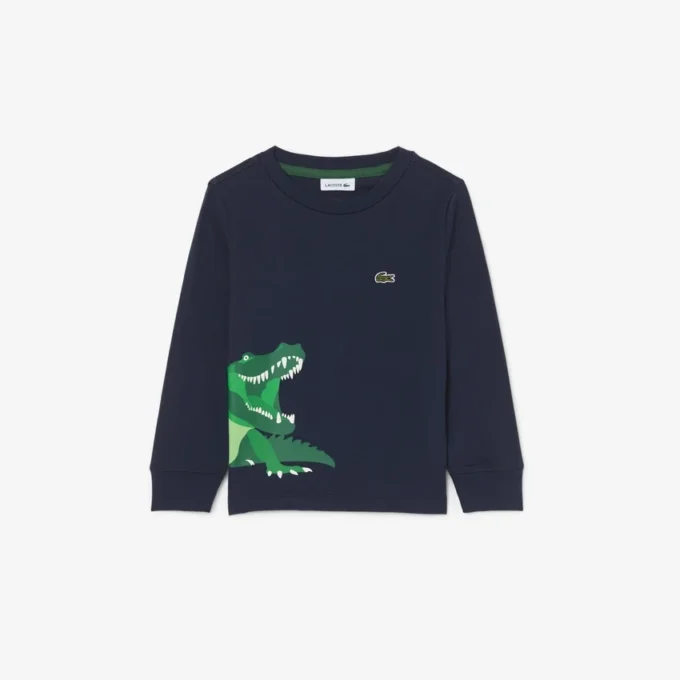 Langärmliges Baumwoll-T-Shirt für Jungen