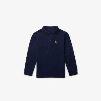 Langärmliges Piqué-Poloshirt für Jungen