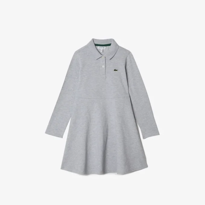 Langärmliges Stretch-Piqué-Poloshirt für Kinder Langärmliges Stretch-Piqué-Poloshirt für Kinder