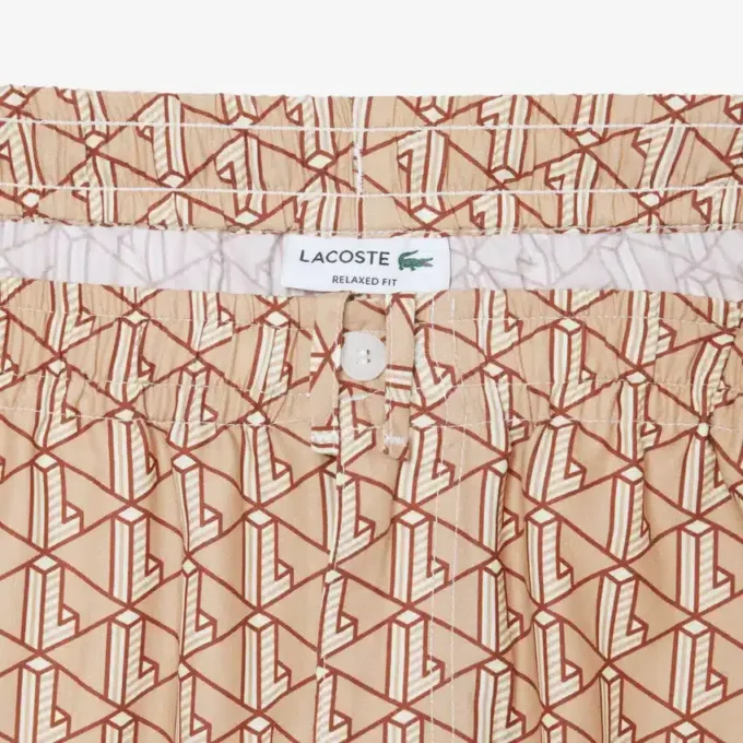 Leichte Herren-Shorts mit Monogramm-Print