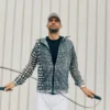 Leichte Sportjacke für Herren mit Krokodil-Print Leichte Sportjacke für Herren mit Krokodil-Print