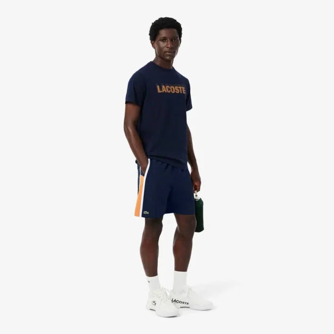Leichte Tennis-Shorts für Herren mit Colorblock-Streifen Leichte Tennis-Shorts für Herren mit Colorblock-Streifen