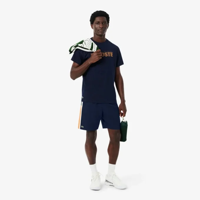 Leichte Tennis-Shorts für Herren mit Colorblock-Streifen Leichte Tennis-Shorts für Herren mit Colorblock-Streifen