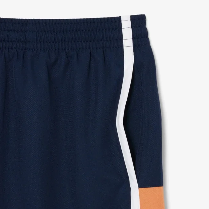 Leichte Tennis-Shorts für Herren mit Colorblock-Streifen Leichte Tennis-Shorts für Herren mit Colorblock-Streifen