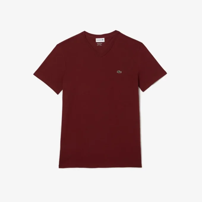 Leichtes Herren-T-Shirt aus Pima-Baumwolle mit V-Ausschnitt Leichtes Herren-T-Shirt aus Pima-Baumwolle mit V-Ausschnitt