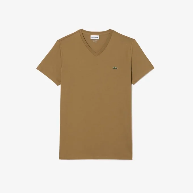 Leichtes Herren-T-Shirt aus Pima-Baumwolle mit V-Ausschnitt Leichtes Herren-T-Shirt aus Pima-Baumwolle mit V-Ausschnitt