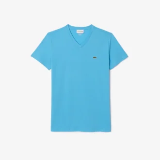 Leichtes Herren-T-Shirt aus Pima-Baumwolle mit V-Ausschnitt Leichtes Herren-T-Shirt aus Pima-Baumwolle mit V-Ausschnitt