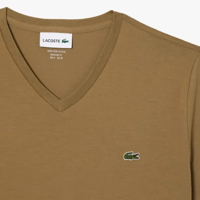 Leichtes Herren-T-Shirt aus Pima-Baumwolle mit V-Ausschnitt Leichtes Herren-T-Shirt aus Pima-Baumwolle mit V-Ausschnitt