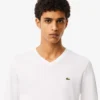 Leichtes Herren-T-Shirt aus Pima-Baumwolle mit V-Ausschnitt Leichtes Herren-T-Shirt aus Pima-Baumwolle mit V-Ausschnitt