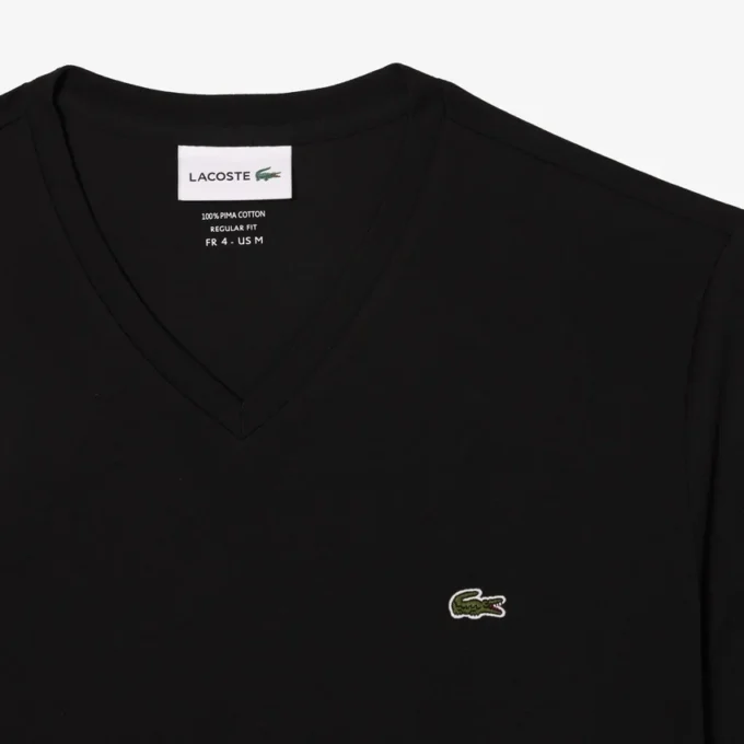Leichtes Herren-T-Shirt aus Pima-Baumwolle mit V-Ausschnitt Leichtes Herren-T-Shirt aus Pima-Baumwolle mit V-Ausschnitt
