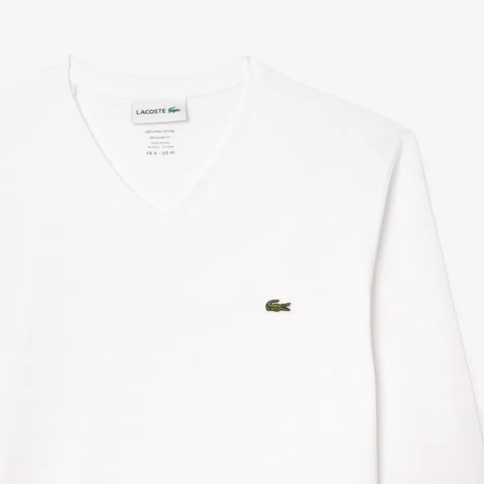 Leichtes Herren-T-Shirt aus Pima-Baumwolle mit V-Ausschnitt Leichtes Herren-T-Shirt aus Pima-Baumwolle mit V-Ausschnitt