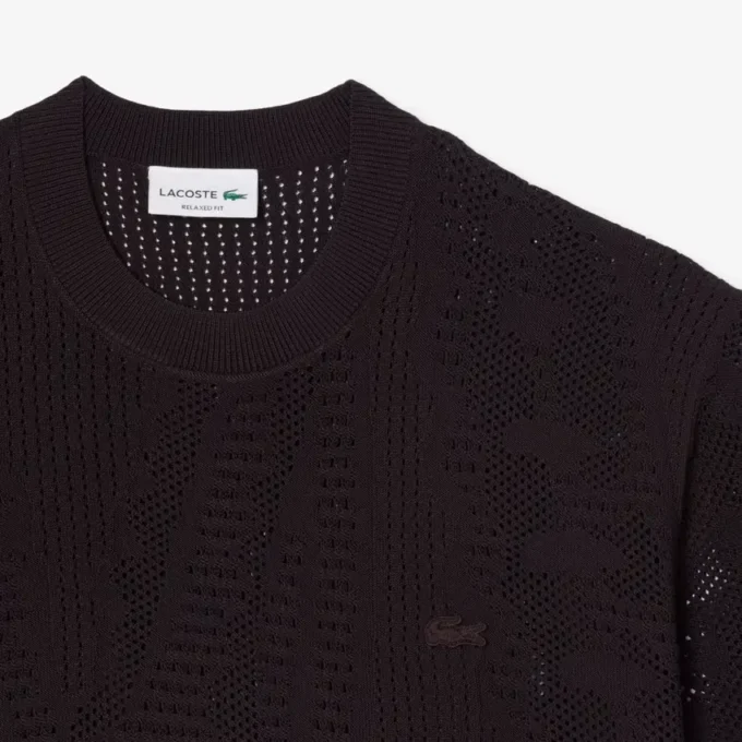 Locker sitzender, kurzärmeliger Pullover mit Print Locker sitzender, kurzärmeliger Pullover mit Print