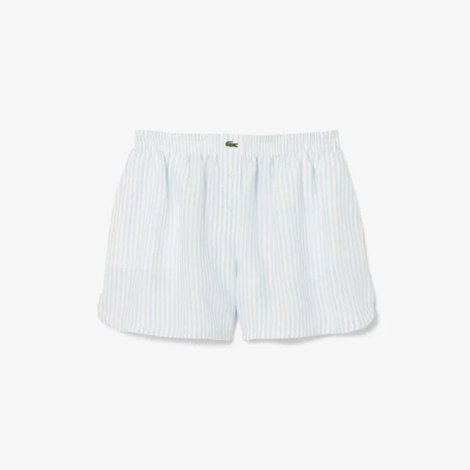 Lässige gestreifte Leinen-Shorts für Damen Lässige gestreifte Leinen-Shorts für Damen
