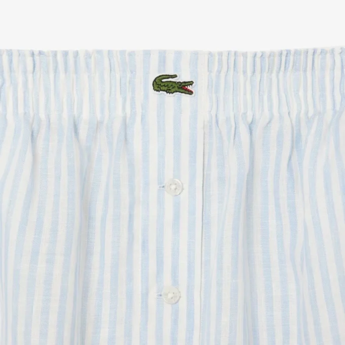 Lässige gestreifte Leinen-Shorts für Damen Lässige gestreifte Leinen-Shorts für Damen