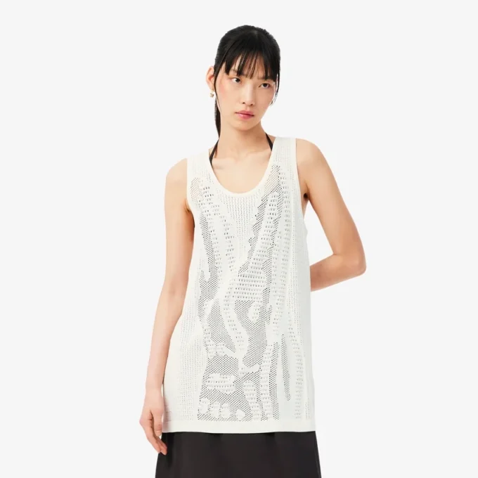 Mesh-Tanktop mit Häkeloptik Mesh-Tanktop mit Häkeloptik
