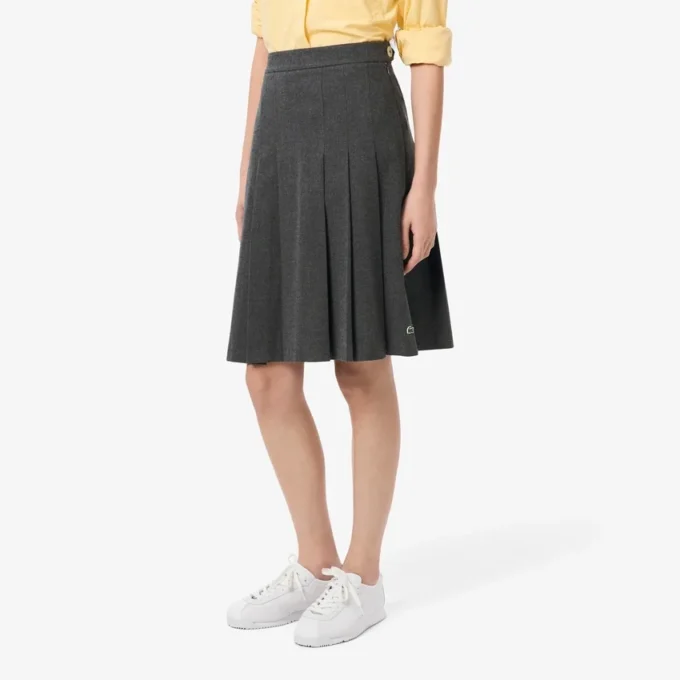 Midi-Rock aus plissiertem Flanell für Damen Midi-Rock aus plissiertem Flanell für Damen