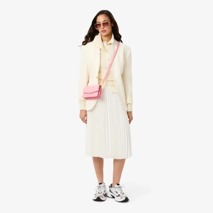 Midi-Rock aus plissiertem Satin für Damen Midi-Rock aus plissiertem Satin für Damen