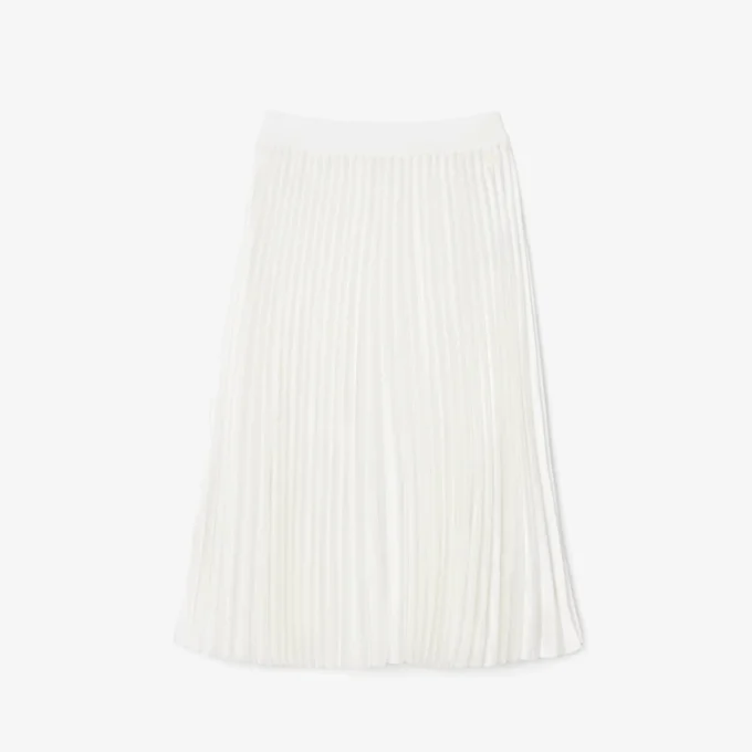 Midi-Rock aus plissiertem Satin für Damen Midi-Rock aus plissiertem Satin für Damen