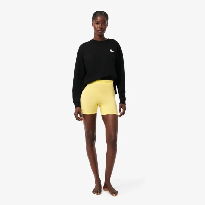 Mikrofaser-Radsportshorts mit hoher Taille Mikrofaser-Radsportshorts mit hoher Taille