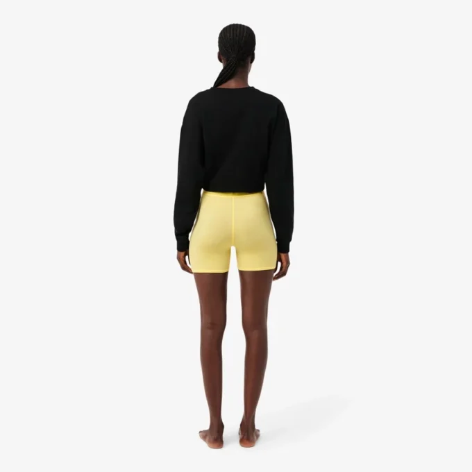 Mikrofaser-Radsportshorts mit hoher Taille Mikrofaser-Radsportshorts mit hoher Taille