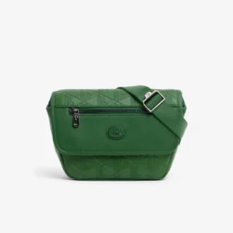 Mini-Messenger-Tasche aus Leder mit Monogramm Mini-Messenger-Tasche aus Leder mit Monogramm