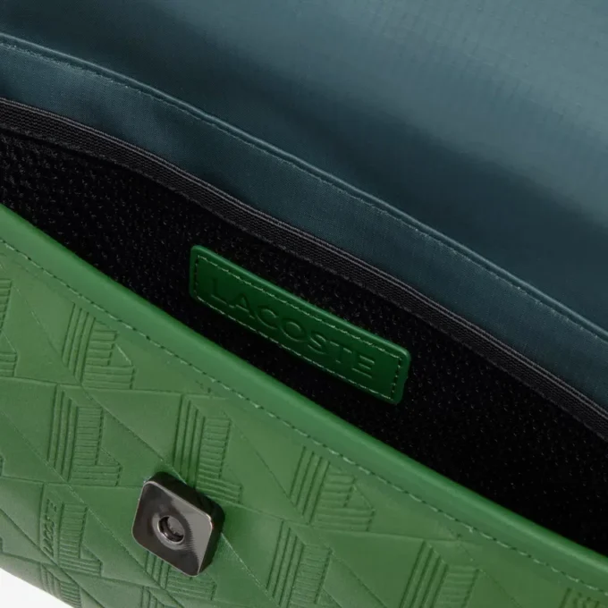 Mini-Messenger-Tasche aus Leder mit Monogramm