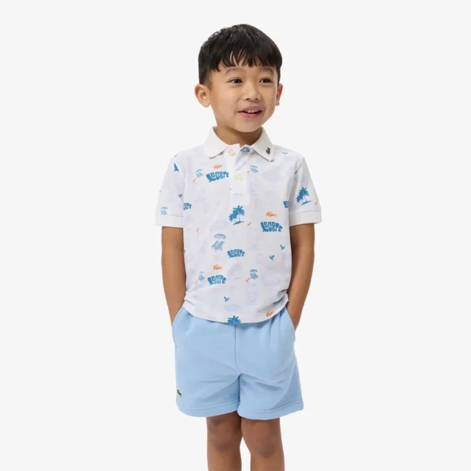 Mini-Poloshirt mit Piqué-Print Mini-Poloshirt mit Piqué-Print