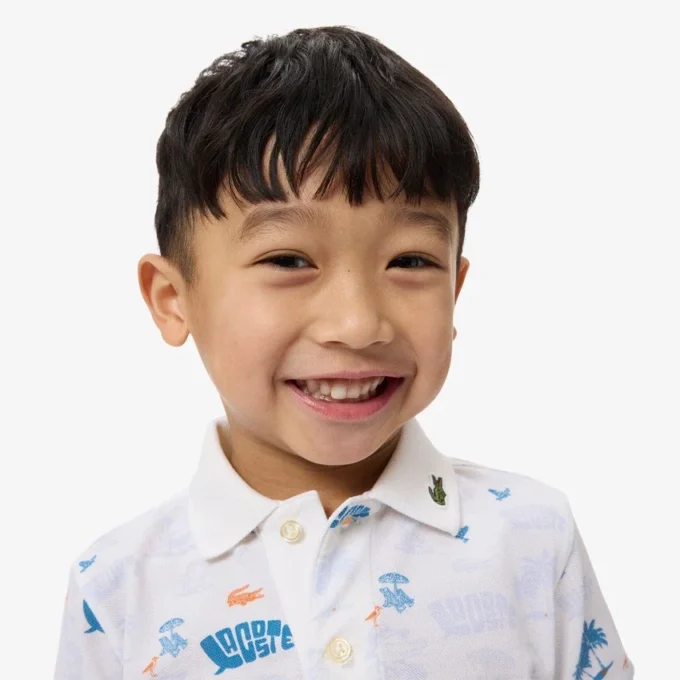 Mini-Poloshirt mit Piqué-Print Mini-Poloshirt mit Piqué-Print