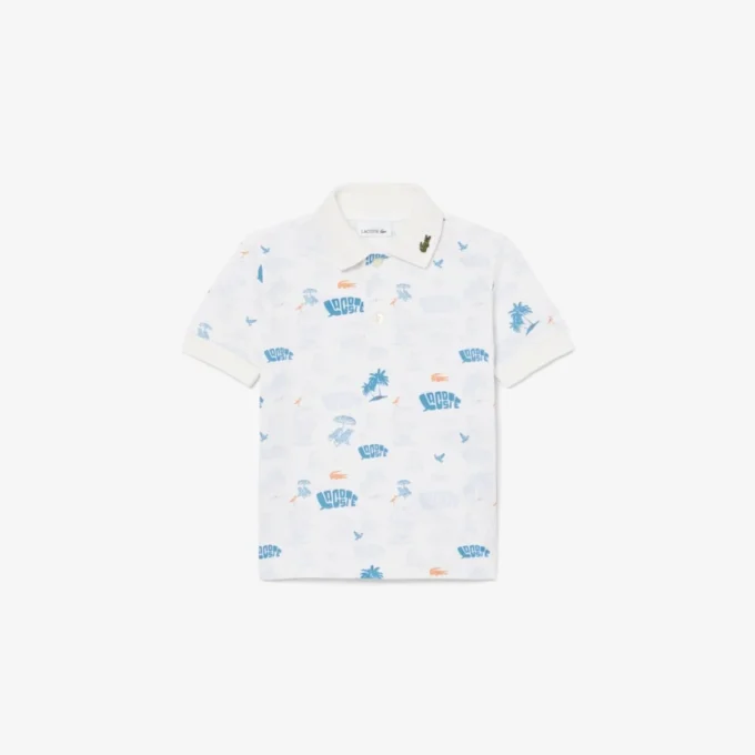 Mini-Poloshirt mit Piqué-Print Mini-Poloshirt mit Piqué-Print