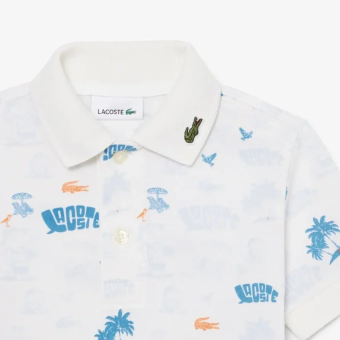Mini-Poloshirt mit Piqué-Print Mini-Poloshirt mit Piqué-Print