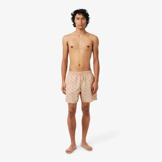 Mittellange Retroshorts mit Krokodil-Print Mittellange Retroshorts mit Krokodil-Print