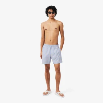 Mittellange Retroshorts mit Krokodil-Print Mittellange Retroshorts mit Krokodil-Print