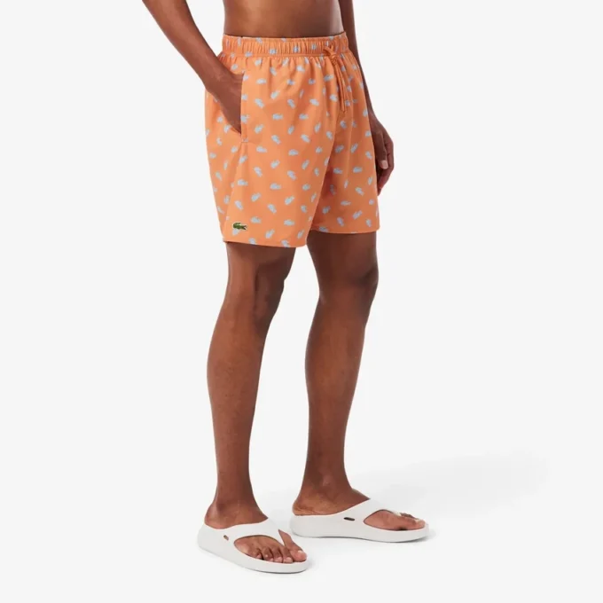 Mittellange Retroshorts mit Krokodil-Print Mittellange Retroshorts mit Krokodil-Print