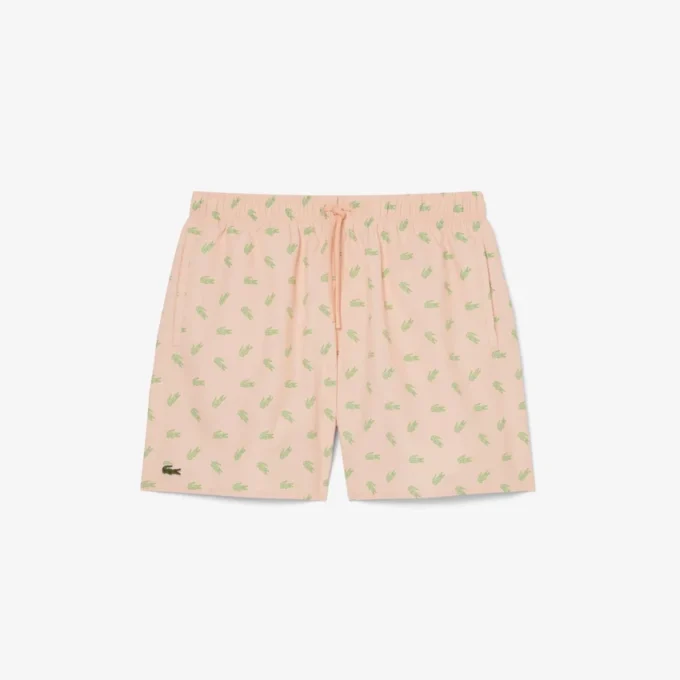 Mittellange Retroshorts mit Krokodil-Print Mittellange Retroshorts mit Krokodil-Print
