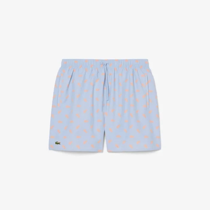 Mittellange Retroshorts mit Krokodil-Print Mittellange Retroshorts mit Krokodil-Print