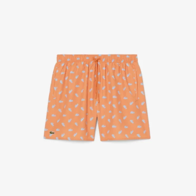 Mittellange Retroshorts mit Krokodil-Print Mittellange Retroshorts mit Krokodil-Print